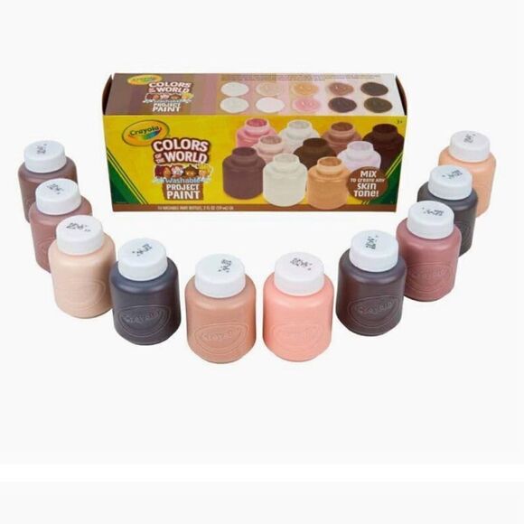 NEW Crayola Colors Washable 10 Bottles 20oz.Total “Create Any Skin Tone” SEALED - Picture 1 of 6